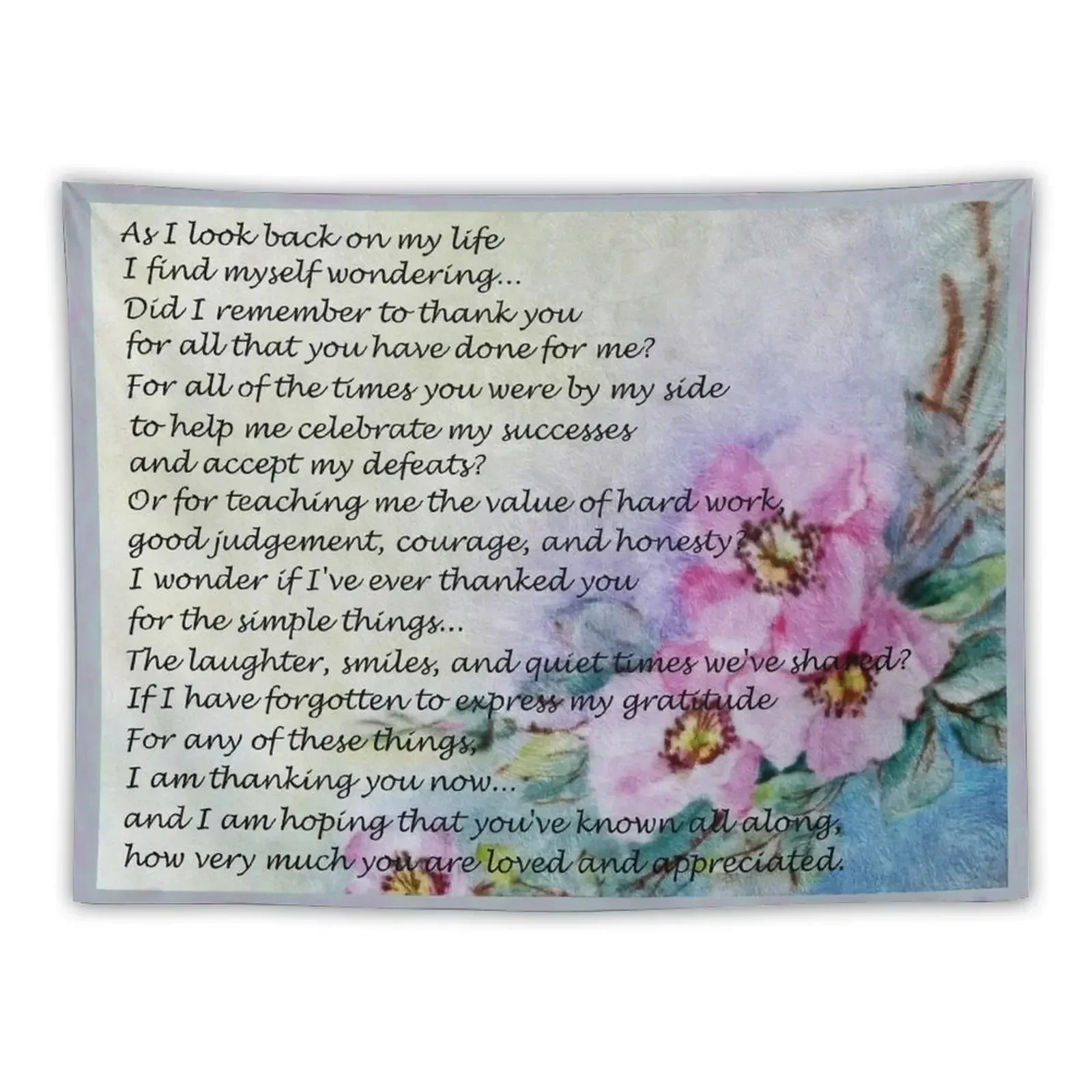 Mother's Day Poem Tapestry Bedroom Decor Aesthetic Decoration Pictures Room Wall Tapete For The Wall Wall Hanging Tapestry