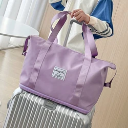 Sac de sport de voyage en nylon imperméable pour femme, sacs fourre-tout de sport, grande capacité de stockage, bagage, sac à main