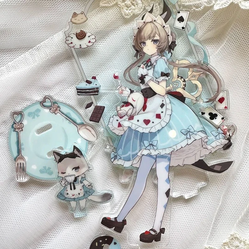 Game Genshin Impact Sandrone Marionette Columbina Moon Maiden Cosplay Standing Plate Kawaii Acrylic Figure Stand Accessory Props image 3