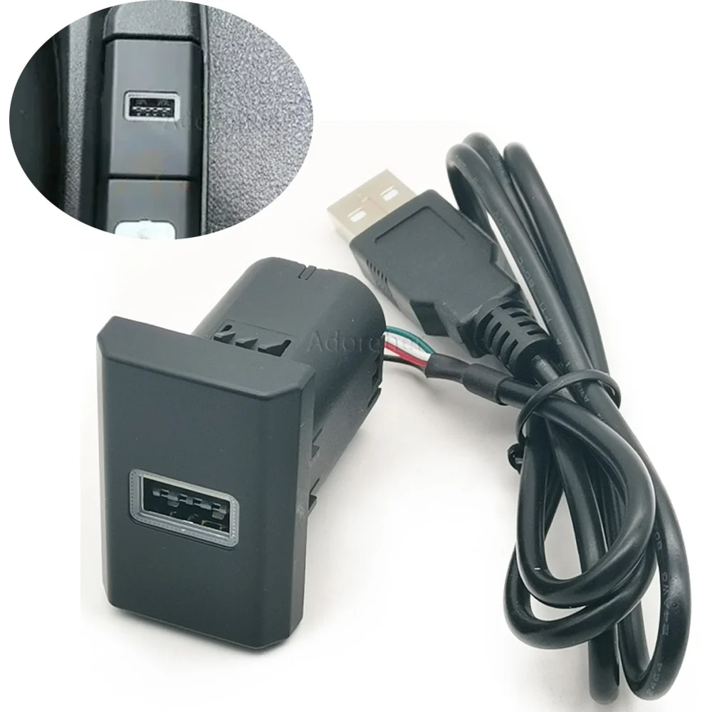 Car Audio Adapter USB Data Audio Socket Interface Adapter Fit for Ford Transit 2017-2022 Car Accessories