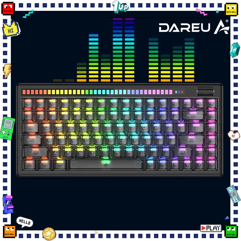 

DAREU A84Pro Mechanical Keyboard Three Mode Wireless Keyboard CNC Aluminium Alloy RGB Gasket Hot Swap Pc Gamer Gaming Accessory