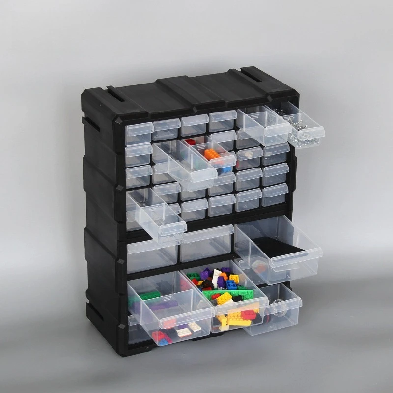 Drawer Style Parts Box, Screw Storage, Parts Box, Building Blocks, Electronic Components, Grid Division