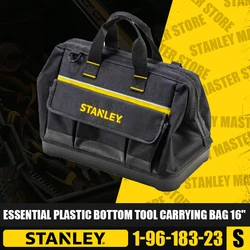 STANLEY 1-96-183-23 ESSENTIAL Plastic Bottom Tool Carrying Bag Large Capacity Storage Bag Repair Hard Bottom Electrician's Bag