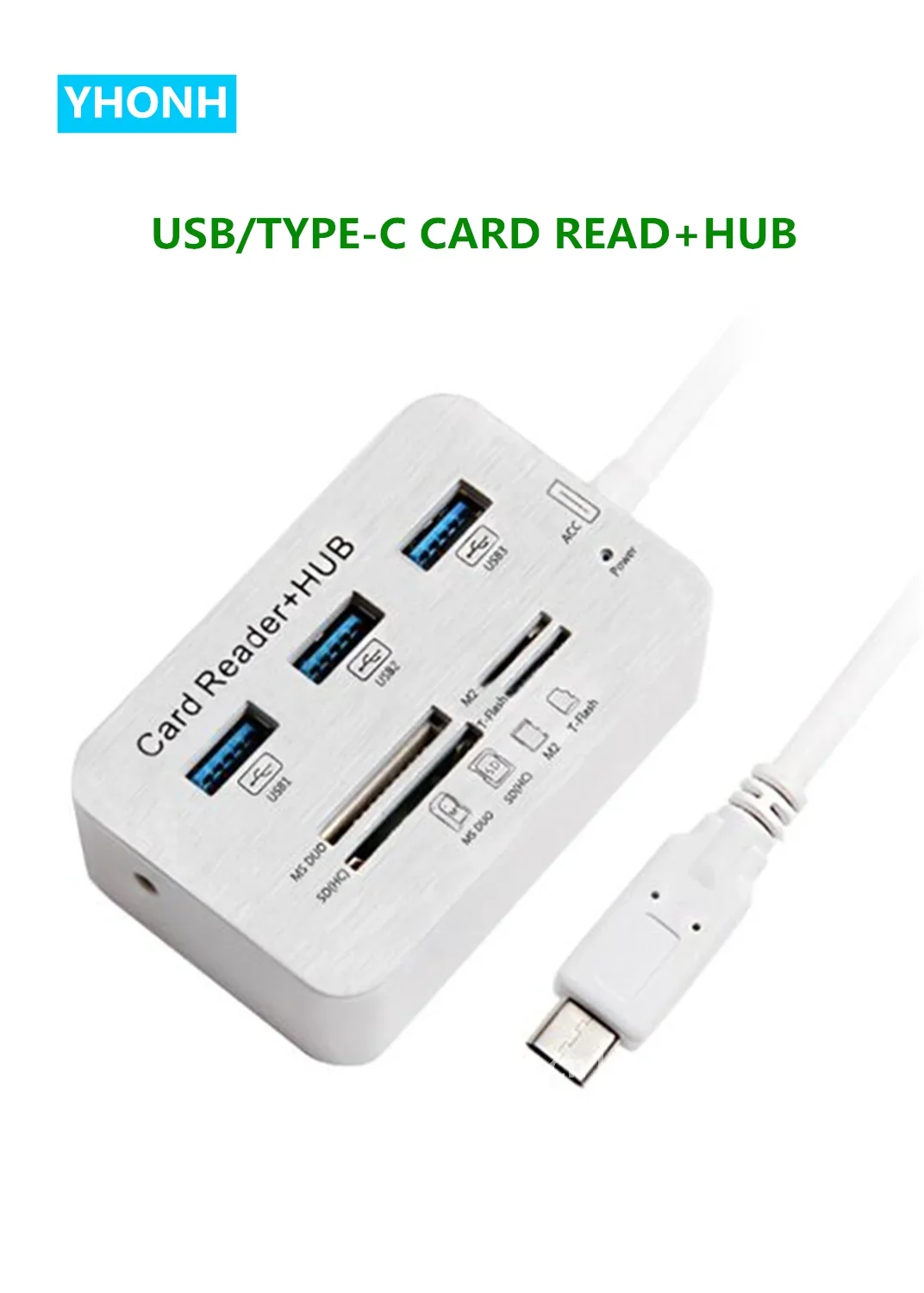 

3.0 Type C Hub USB Hub Splitter 3 Ports Multi USB C Hab USB-C HUB 2.0 Multiple SD/TF Speed Card Reader For PC Laptop micro sd