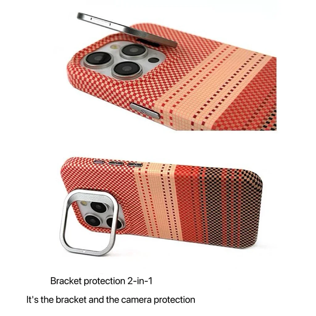 Ypm لـ Magsafe المغناطيسي اللاسلكي تهمة الإغاثة ألياف الكربون نمط الحال بالنسبة آيفون 13 14 15 16 برو ماكس حامل سبيكة لين غطاء