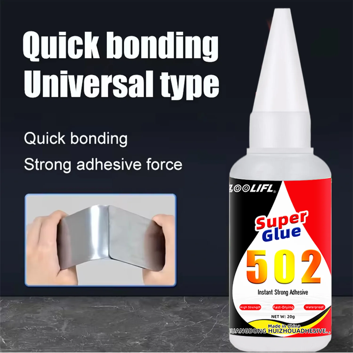 1-7Pcs Loolifl 502 Super Glue Instant Quick-Drying Cyanoacrylate Adhesive Leather Rubber Wood Metal Strong Bond Liquid Glue Tool