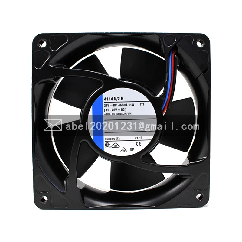 

BRAND NEW ORIGINAL 4114N/2H 4114 N/2 H DC 24V 11W COOLING FAN 12038 12CM 120*120*38MM