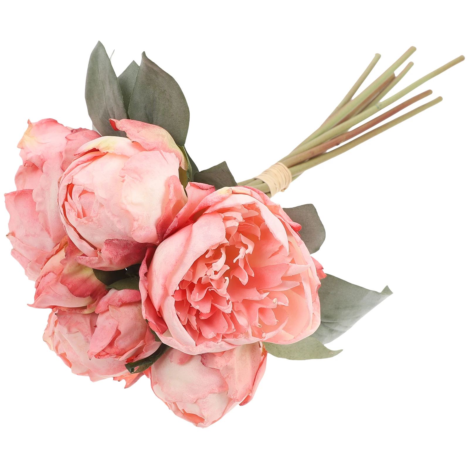

Retro 7 Stems Red Peony Artificial Flowers Bouquet PVC Material LifelikeFlowers Decor Home Office SoftFloral nament