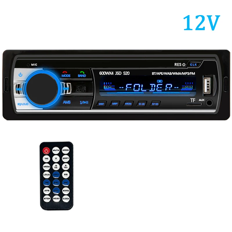 Hippcron Autoradio 1din Stereo Multimedia MP3-speler Digitale Bluetooth FM Audio Muziek USB Met In Dash AUX-ingang