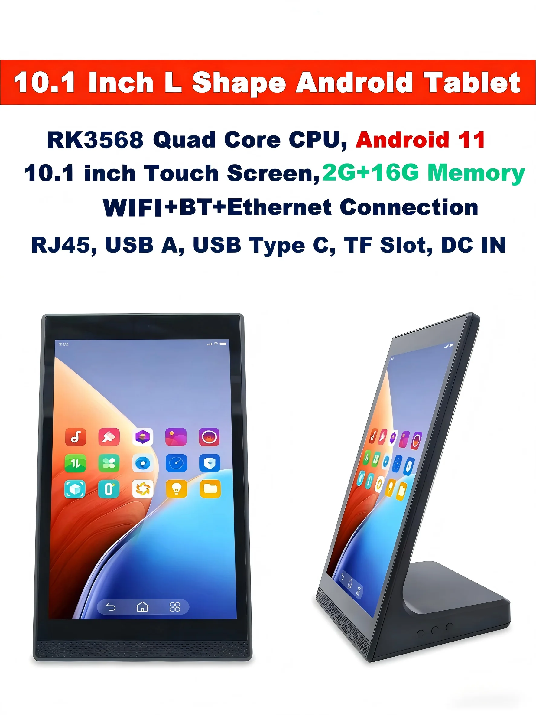 

Терминал Loyverse POS с вертикальным экраном Android 11, сенсорный киоск для заказов с портретным экраном, устройство для оценки клиентов