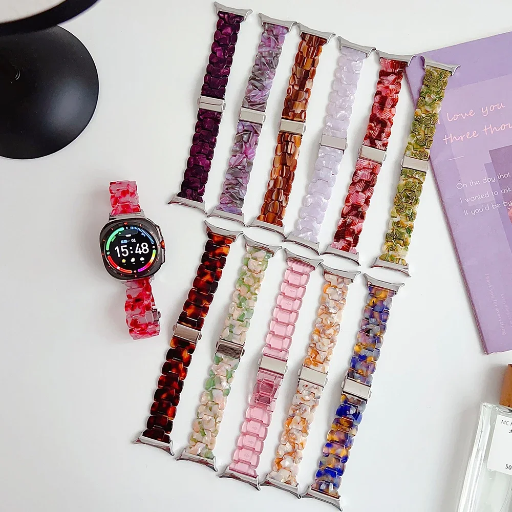 

Colorful Resin No Gaps Band for Samsung Galaxy Watch Ultra 47mm Slim Strap for Samsung Galaxy WATCH 47 ULTRA Women Loop Bracelet