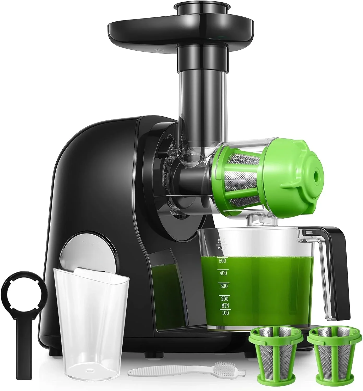 

Juicer Machines, New Generation Easy-to-Clean Celery Slow Masticating Juicer Extractor with Brush, Quiet Cold Press Juicer for M