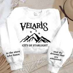 Velaris City of Starlight Printed Sweatshirt Women The Night Court Graphic Sweatshirts Acotar SJM City of Starlight Hoodie Sweat