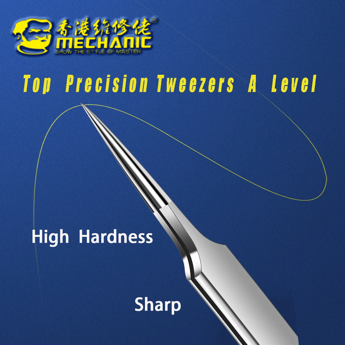 Precision Stainless Steel Tweezers, Elbow Pointed Tweezers, Precision Positioning Clamping Repar Tool, MECHANIC Aa-14 Aa-15