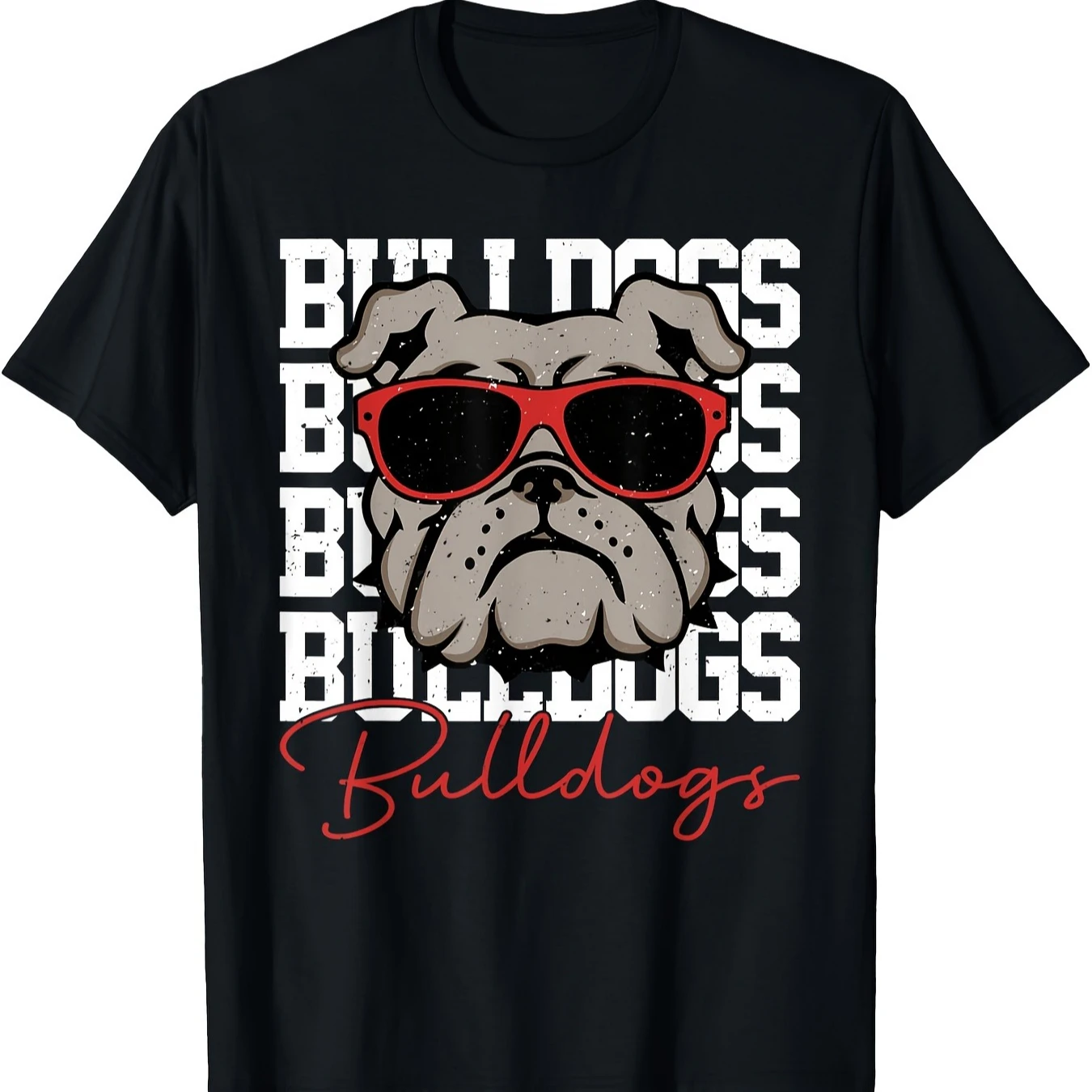 

Bulldog Sunglasses Fashion Lettering Print T-Shirt 100% Cotton O-Neck Short Sleeve Summer Casual Mens T-shirt Streetwear