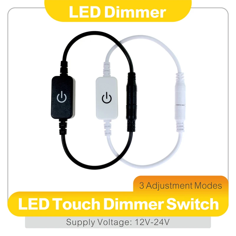 LED Strip Light flessibile Neon Led Touch Switch Dimmer regolare la luminosità Controller con spina DC per regolazione 12V-24V 2835 5050