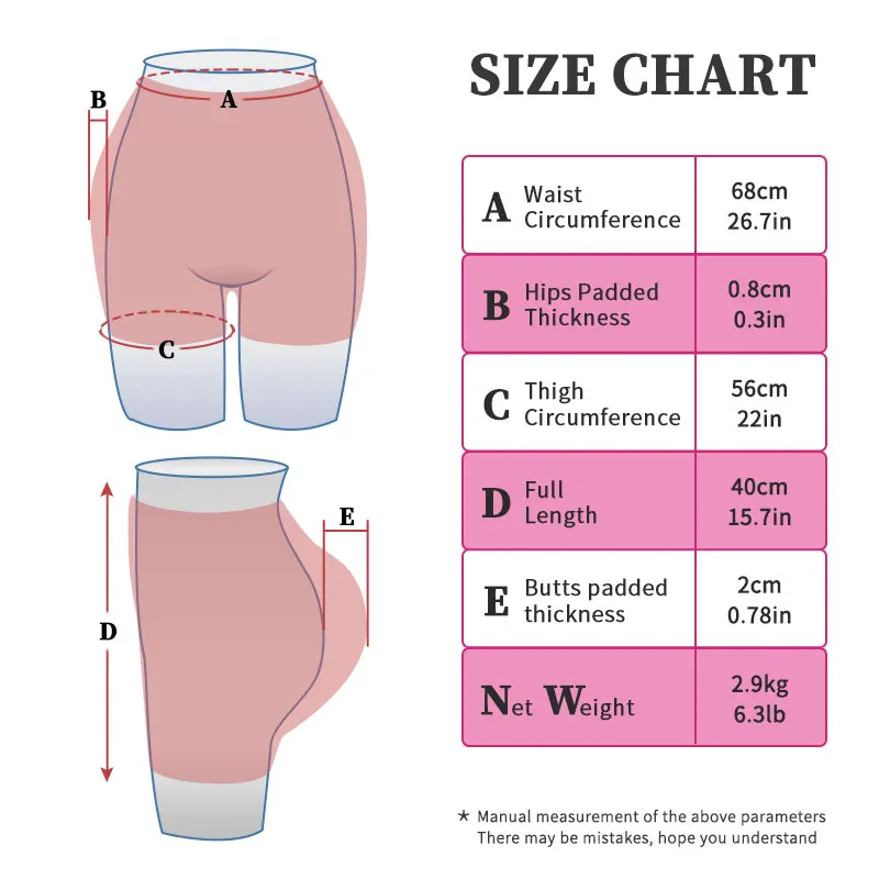 Realistic XL Big Waist Silicone Fake Butts and Hips Enhancer Shapewear Sexy Large Bum Underwear for Women