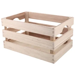 Wooden Storage Box Display Basket Desktop Organizer Container Locker Rectangle Pencil Holder Child Toy Bins