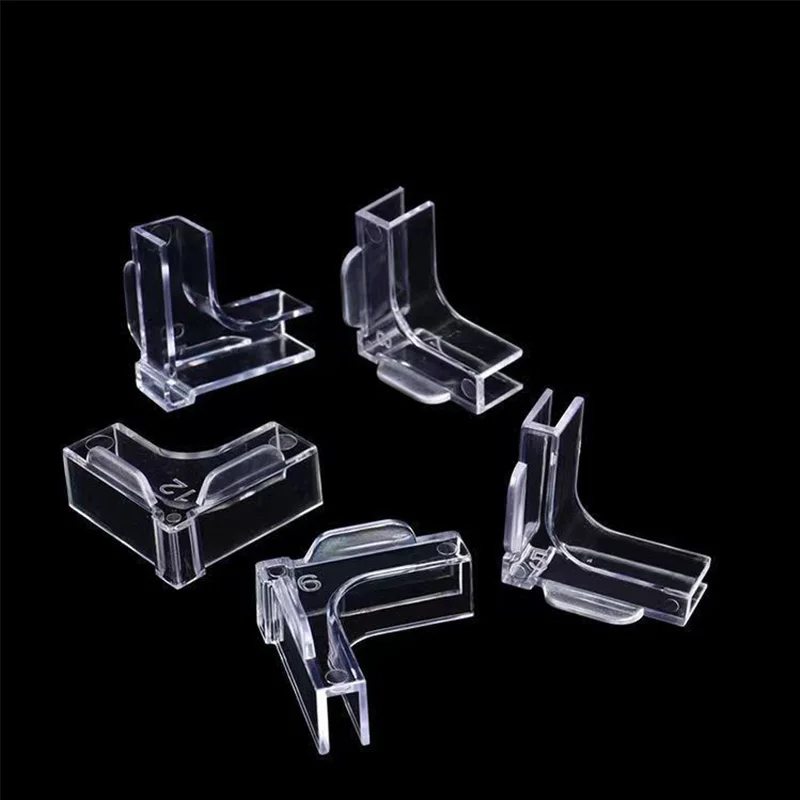 4Pcs Acrylic Transparent Anti-collision Fish Tank Corner Protector Adhesive Free Protective Cover Aquarium Accessories