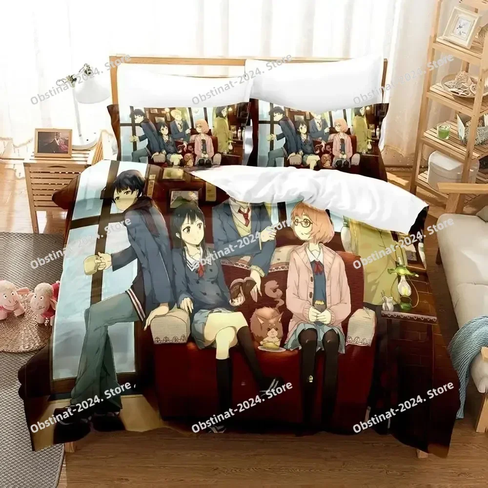 Beyond the Boundary 3D Printing Comforter Bedding Set,Duvet Cover Bed Set Quilt Cover Pillowcase,King Queen Size Bedding Set Kid