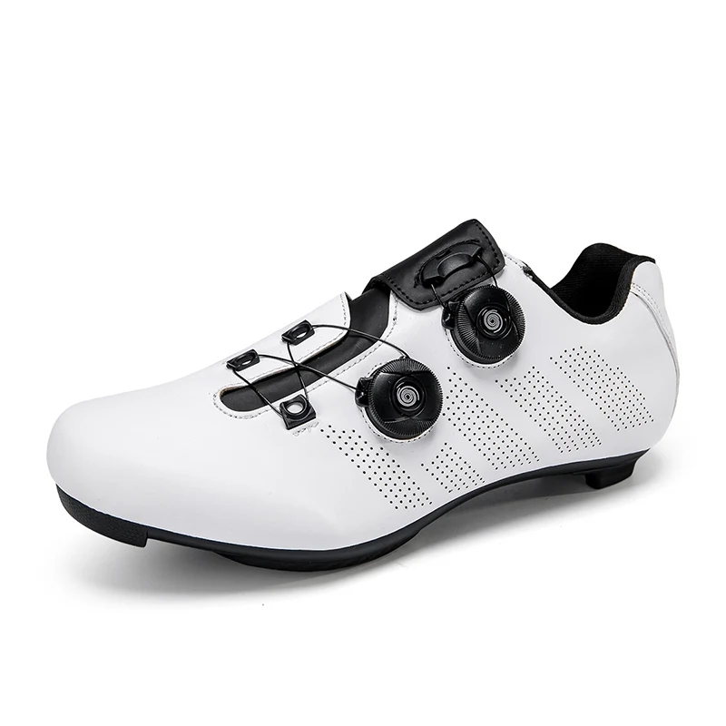 Outdoor Professional Pedal Cycling Shoes Men Women Racing Road Bike Shoes PU Leather Self Lock Bicycle Riding Sneakers