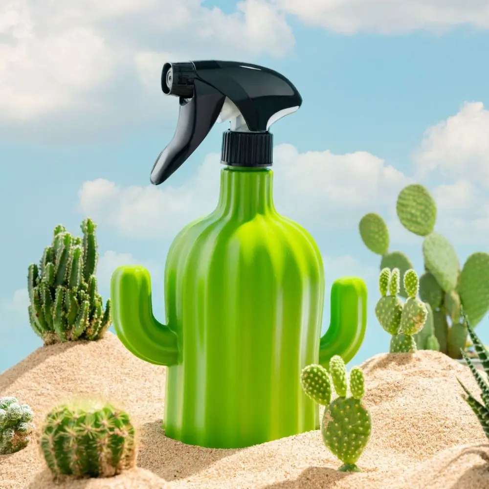 Cute Cactus Shape Water Spray Bottle Water Pot Household Watering Can Garden Accessories 500/600/750/1000ml Handheld Sprinkler