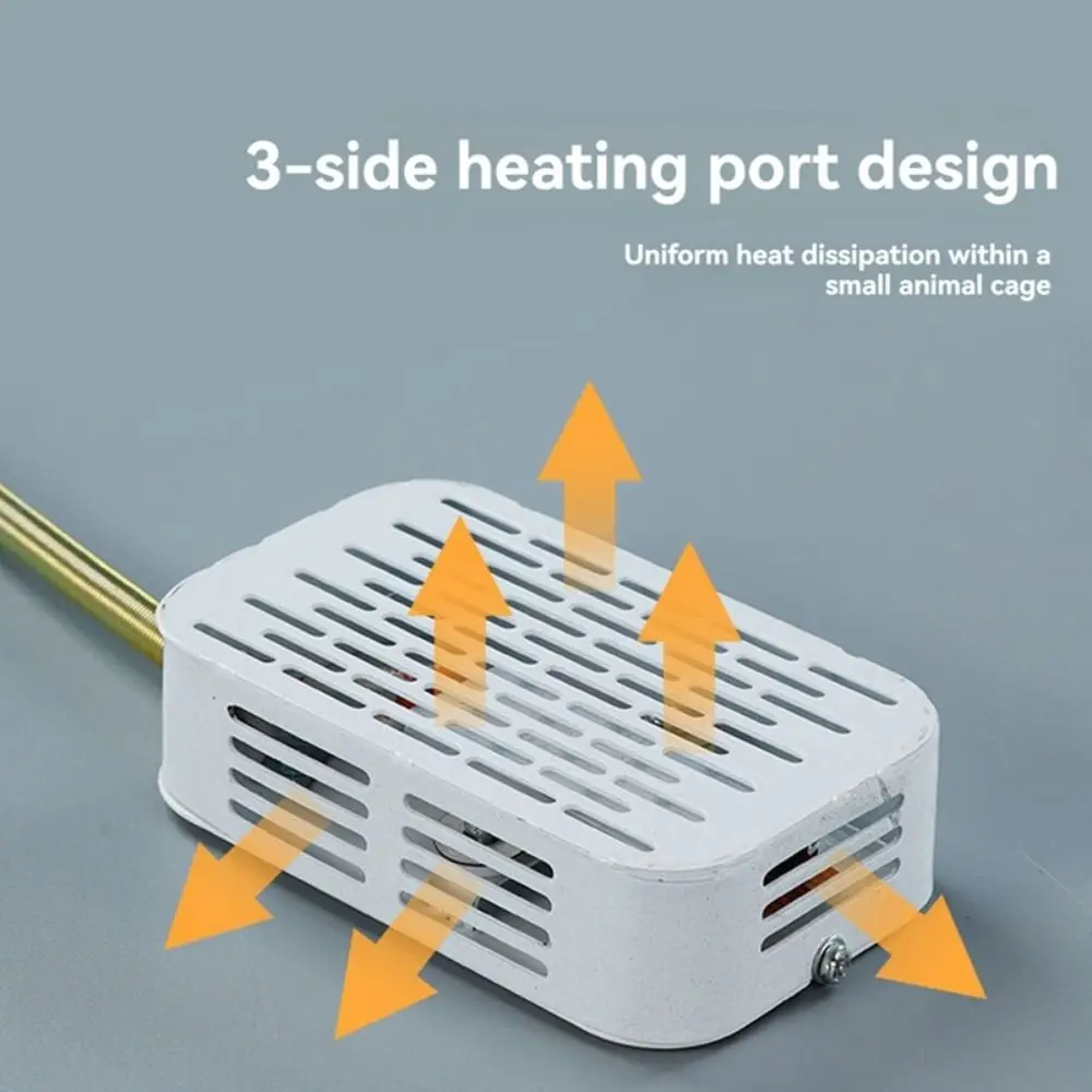 

Anti Bite Bird Cage Heater No Light Metal Chew-Proof Wire Warming Heat Lamp Energy Efficient Easy To Install