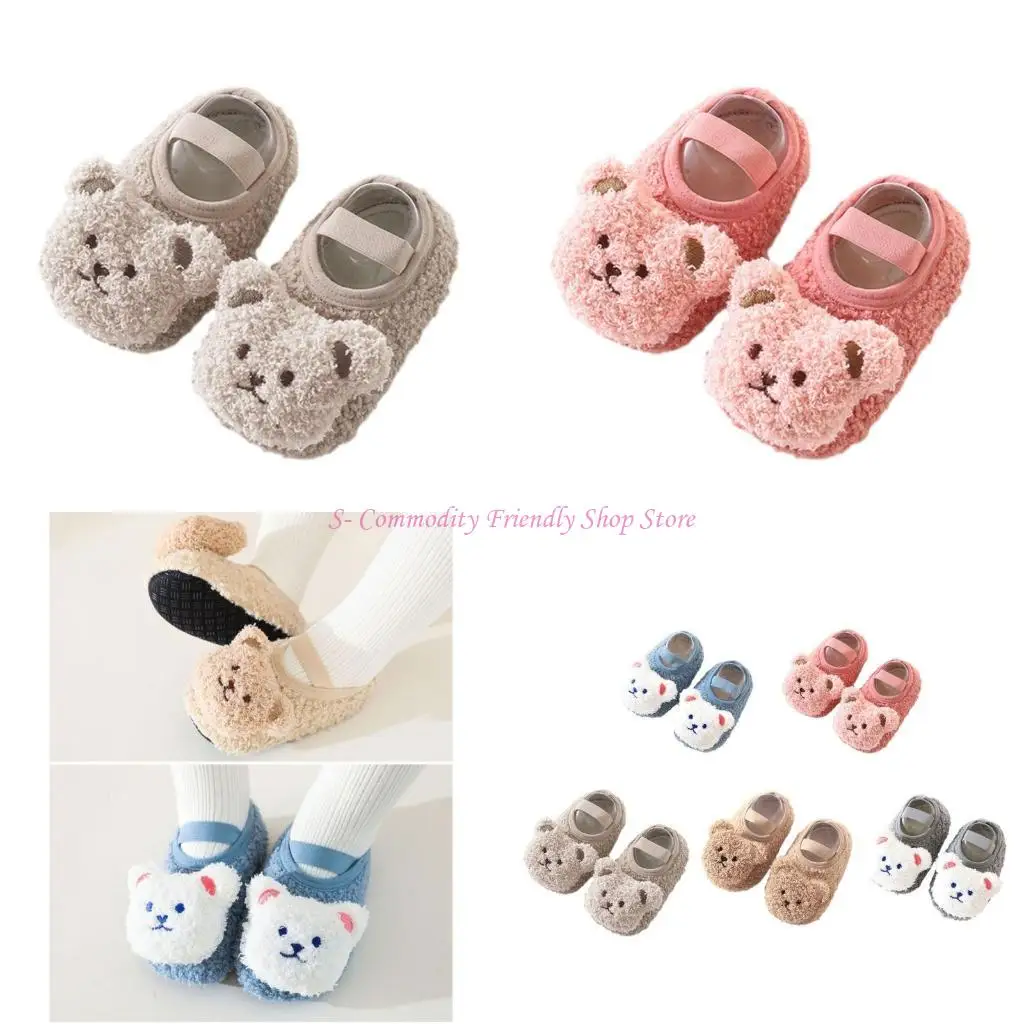 

85AE Детская обувь с мультяшным медведем. Обувь для первых прогулок для малышей от 0 до 3 лет.