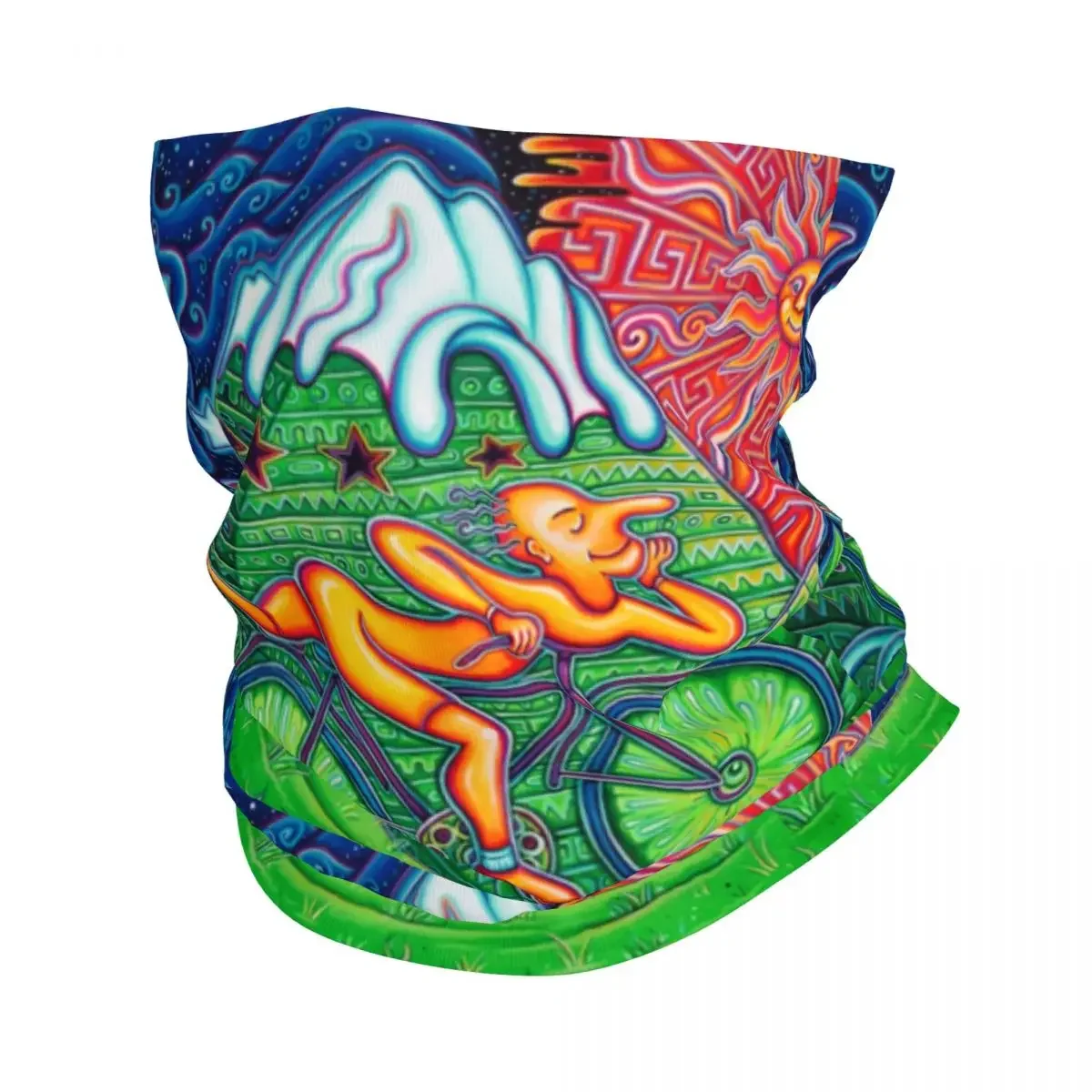 Albert Hoffman LSD Bicycle Day Bandana Neck Gaiter for Hiking Cycling Men Women Wrap Scarf Blotter Party Balaclava Warmer