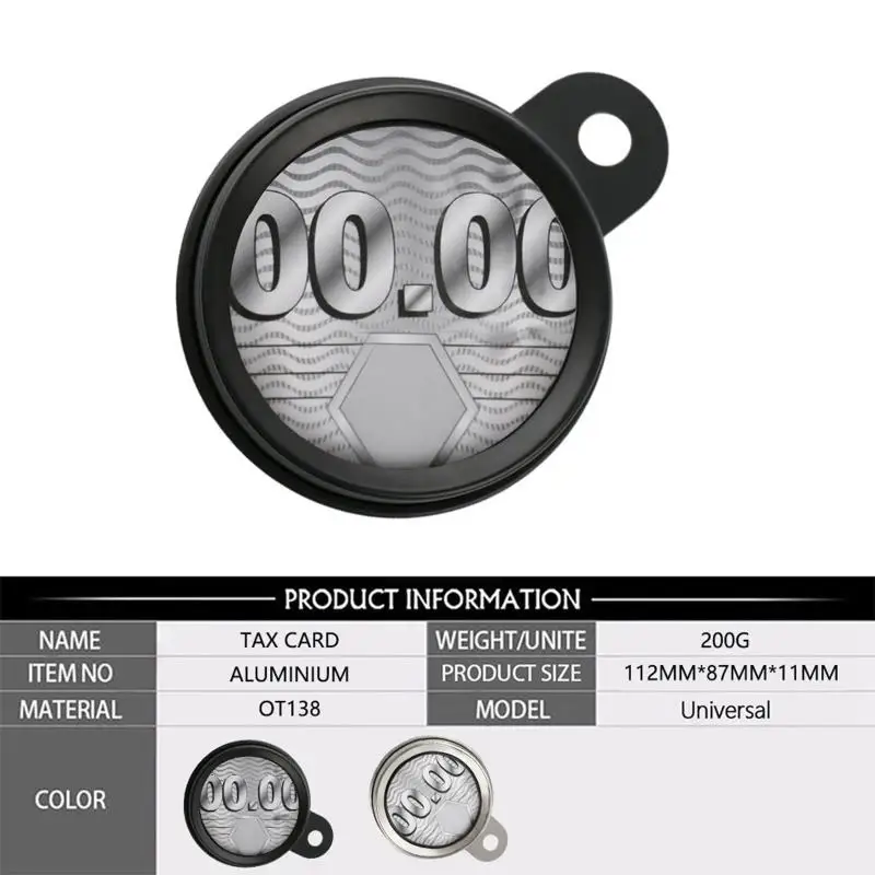 Universal Stainless Steel Tax Disc Permit: Card Hanger Label Holder Waterproof Seal Scooter ATV