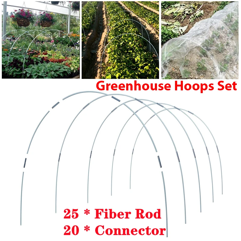 

Greenhouse Plant Hoops Garden Grow Tunnel Hoop Support Hoops for Garden Stakes Plant Support Holder Farm Agriculture Tools