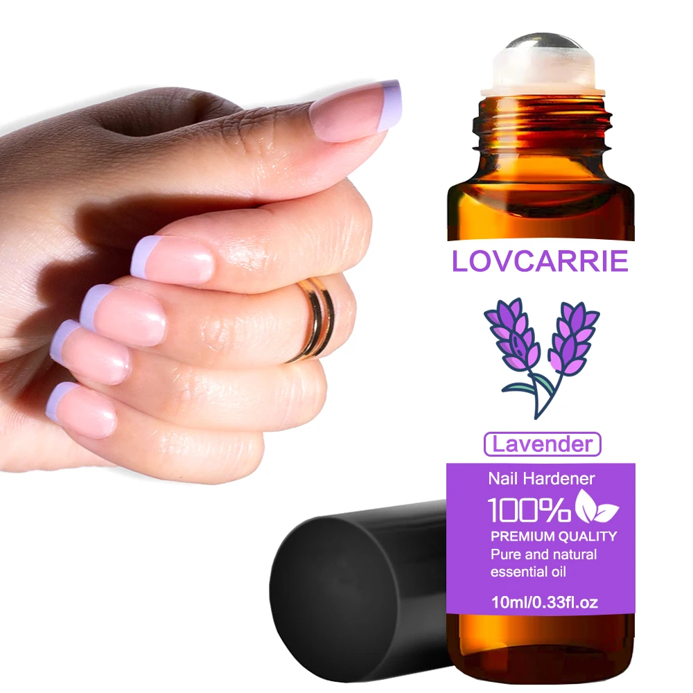 LOVCARRIE Lavender Cuticle Oil Nail Strengthener Hardener 10ML Pure Natural Essential Oil Moisturizing Nourish Repair Nails Skin