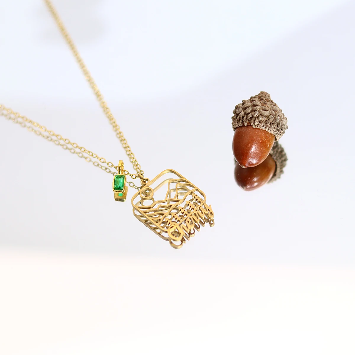 

Todorova Custom Name Mountain Scenery Pendant Necklace Gold Color Stainless Steel Outdoor Travel Jewelry Birthday Gift For Women