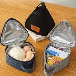 Breakfast Insulation Thermal Bag Small Triangular Rice Ball Lunch Box Bags Cute Portable Food Bento Fresh Pouch For Adult Kids