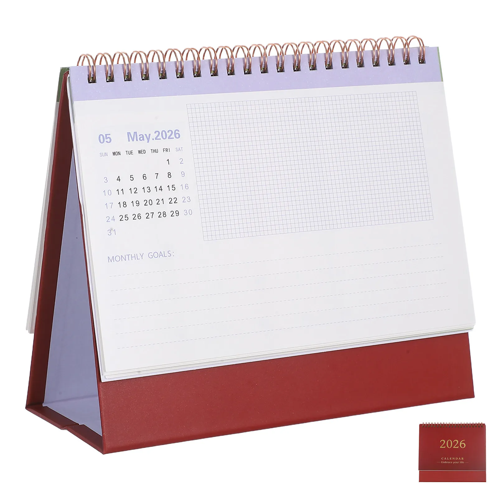 

Mini Desk Calendar 2025 2026 Small Desktop Calendar Pad Coil Planner Simple Office Stationery Yearly Schedule Decoration Gift