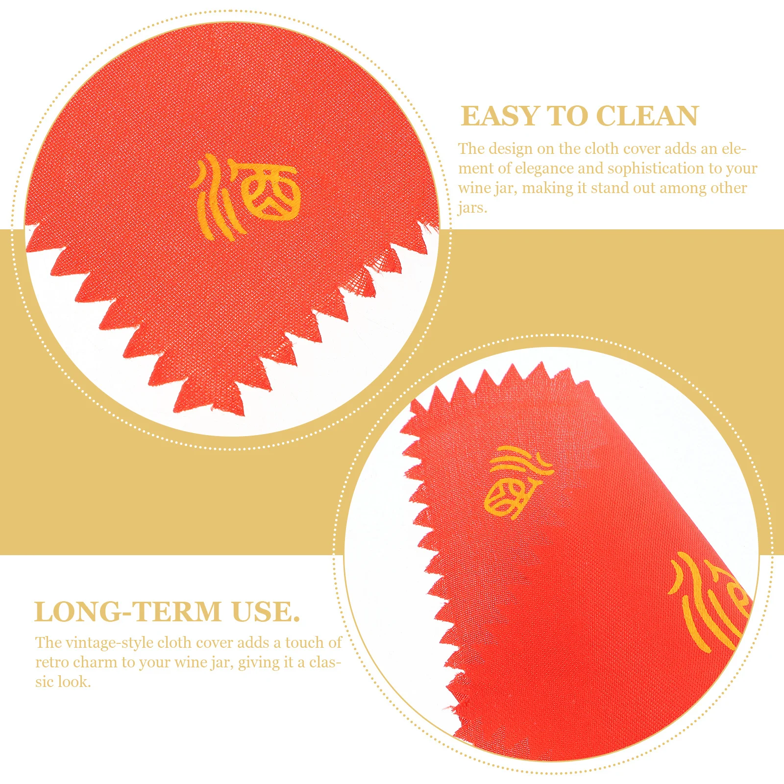 

10Pcs Wine Jar Cloth Lid Classic Look Vibrant Color Easy to Clean and Maintain Wine Jar Cloth Cover Fabric Lids