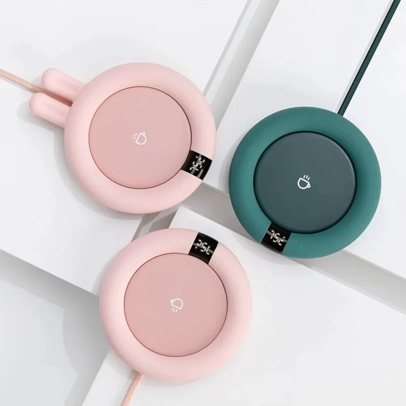 Calentador de tazas de café de 20W para uso en el escritorio de la oficina en casa, calentador de tazas de bebidas eléctrico, posavasos de calefacción, almohadilla de placa para cacao, té, agua y leche