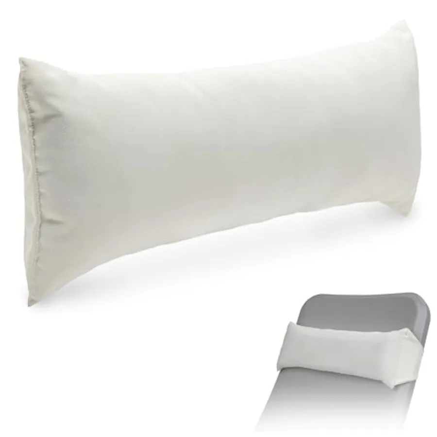 

Coast Modern Outdoor Lounge Chair Pillow with Strap - Waterproof Headrest Pillow for Pool Lounger and Patio Chaise Cushions