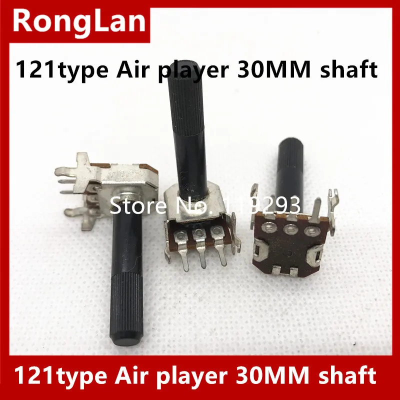 121 potentiometer horizontal single connected A103 a10k axis length 30mm power amplifier 12 type 3-pin volume rotation -10PCS