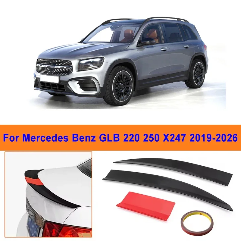 

For Benz GLB 220 250 X247 2019-2026 3-Section ABS Rear Trunk Spoiler 115-125cm Adjustable Sports Decor Top Wing Car Parts