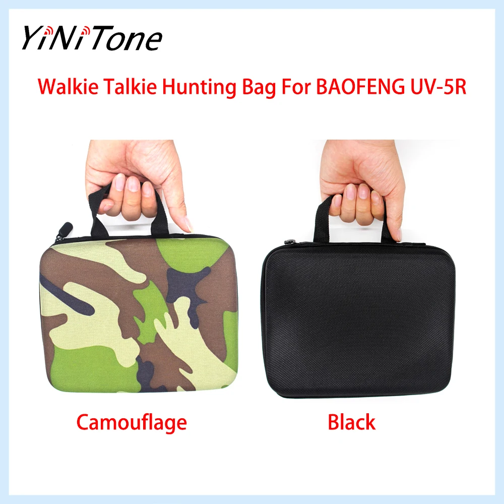 

Baofeng UV-5R EVA Carry Case for Walkie Talkie, UV-5RE, TYT TH-F8 - Organizer Bag for Radios, GoPro, Headsets