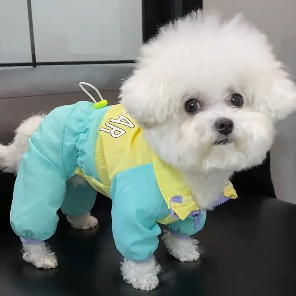 

Fashion Sun Protection Dog Sunscreen Clothes UV Protection Breathable Dog Jumpsuit Leash Hole Puppy Outfit Beach