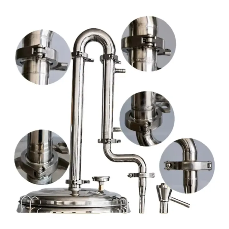 Restaurant Grade Customizable Alcohol Distiller Machine Household Stainless Steel Wine Water Still