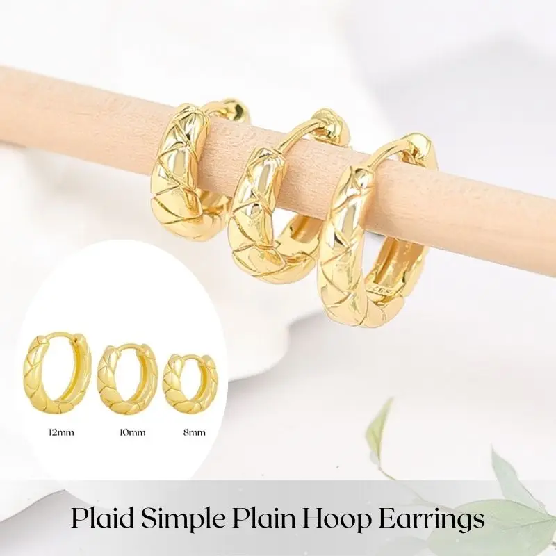 925 Silver Ear Needles twill Simple Hoop Earrings For Women Inner Diameter 8mm/10mm/12mm Metal Hoop Fashion Party Jewelry Gifts