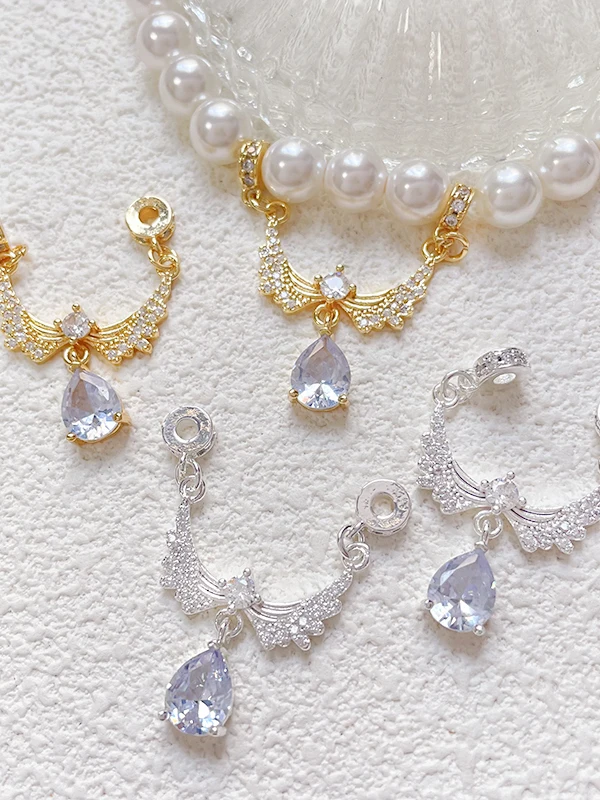 

Двойной кулон «Крыло ангела» с лунным камнем, роскошный, ручной работы, с сохранением цвета, из 8K золота и меди