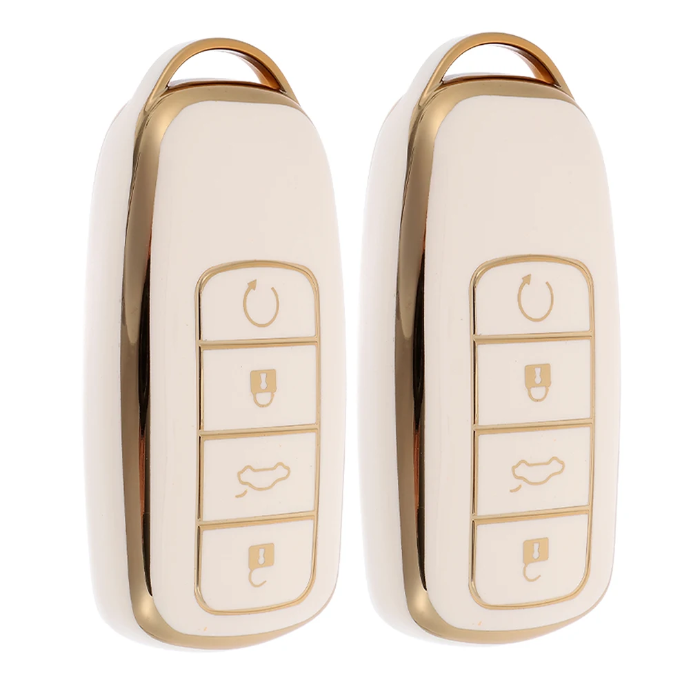 

2 Pcs Car Key Shell Fob Case Automotive Shells Protect Cover Holder Tpu Protector