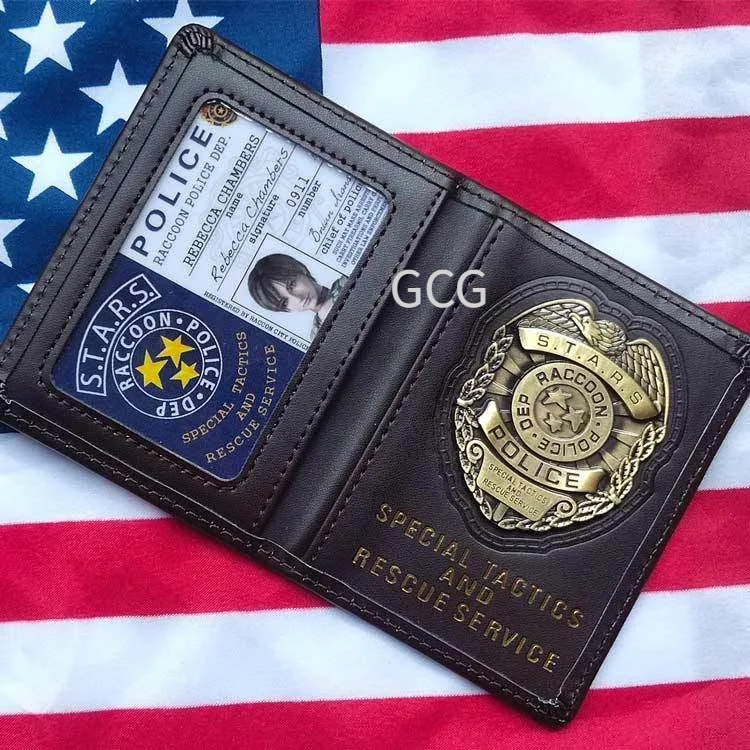 

Аксессуары для зонтов: Металлический значок Leon Rebecca Evil Rebecca, индивидуальный бейдж, чехол для полицейского значка STARS, настраиваемый кошелек для косплея