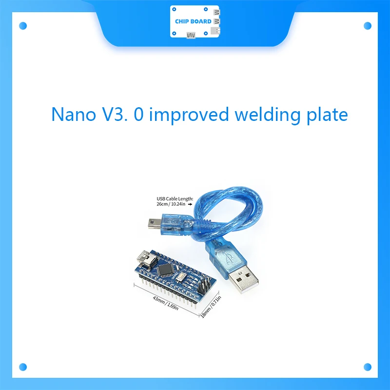 Nano V3. 0 improved welding plate atmega328p USB to TTL with USB cable