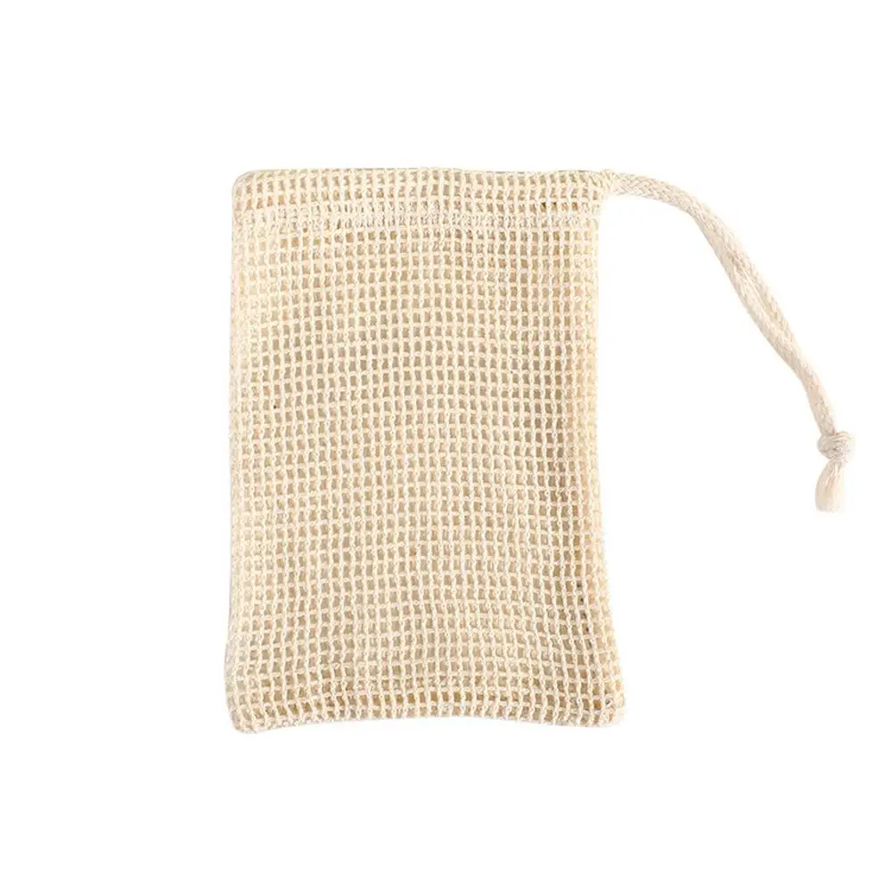 Natural Sisal Soap Bag Saver Pouch Bar Soap Exfoliating Mesh Bags for Shower Soap Holder Bubble Foam Net Pocket