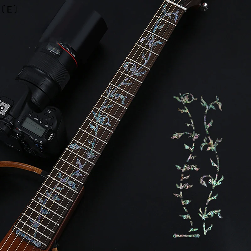 〔E〕Instrument Decorations Electric Guitar Parts Ultra Thin Stickers Cross Inlay Decals Fretboard Sticker Guitarra Accessories
